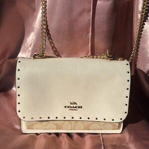 Coach Klare Crossbody bag in Signature Canvas with Rivets